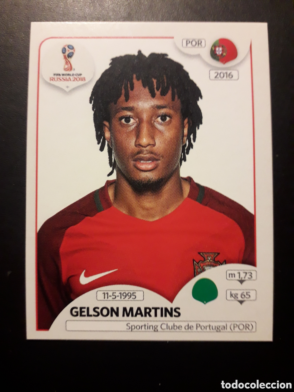 Cromos de f&uacute;tbol: GELSON MARTINS PORTUGAL MUNDIAL F&Uacute;TBOL RUSIA RUSSIA 2018 N&deg; 129 PANINI SIN PEGAR PEDIDO M&Iacute;NIMO 3&euro;