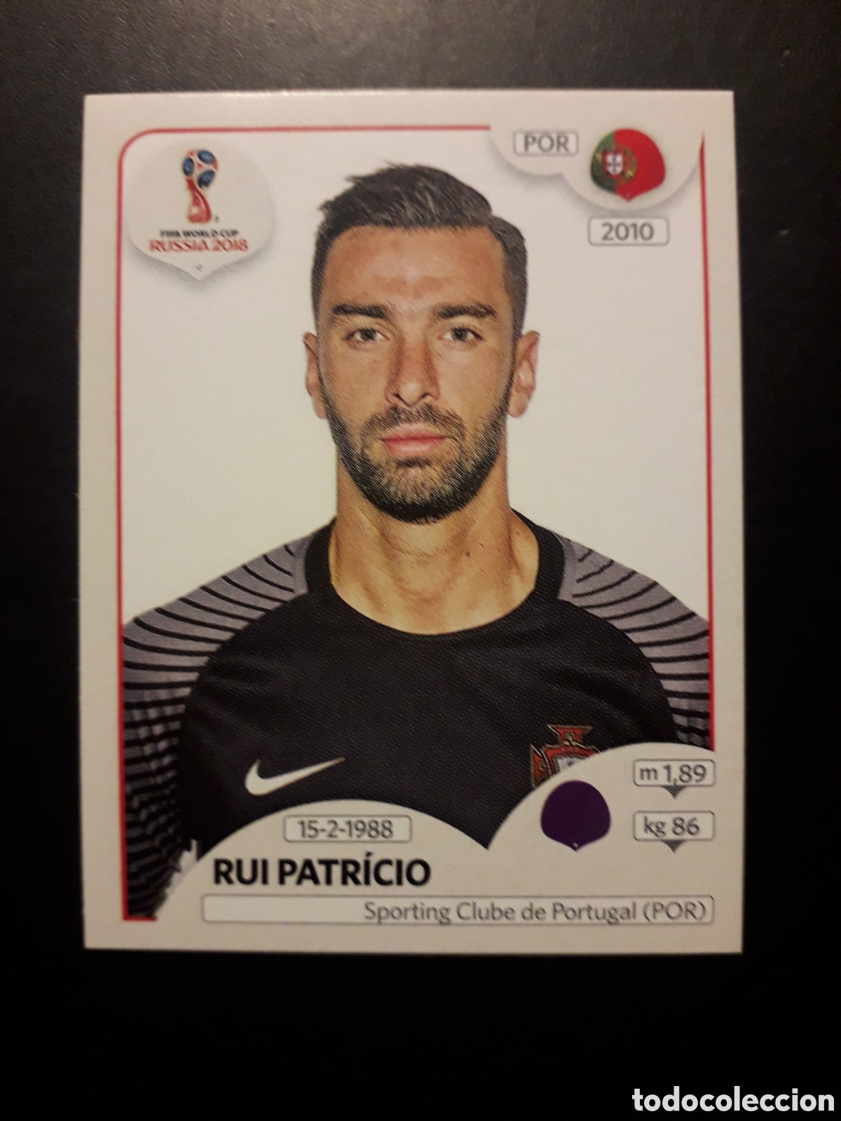 Cromos de f&uacute;tbol: RUI PATR&Iacute;CIO PORTUGAL MUNDIAL F&Uacute;TBOL RUSIA RUSSIA 2018 N&deg; 114 PANINI SIN PEGAR PEDIDO M&Iacute;NIMO 3&euro;
