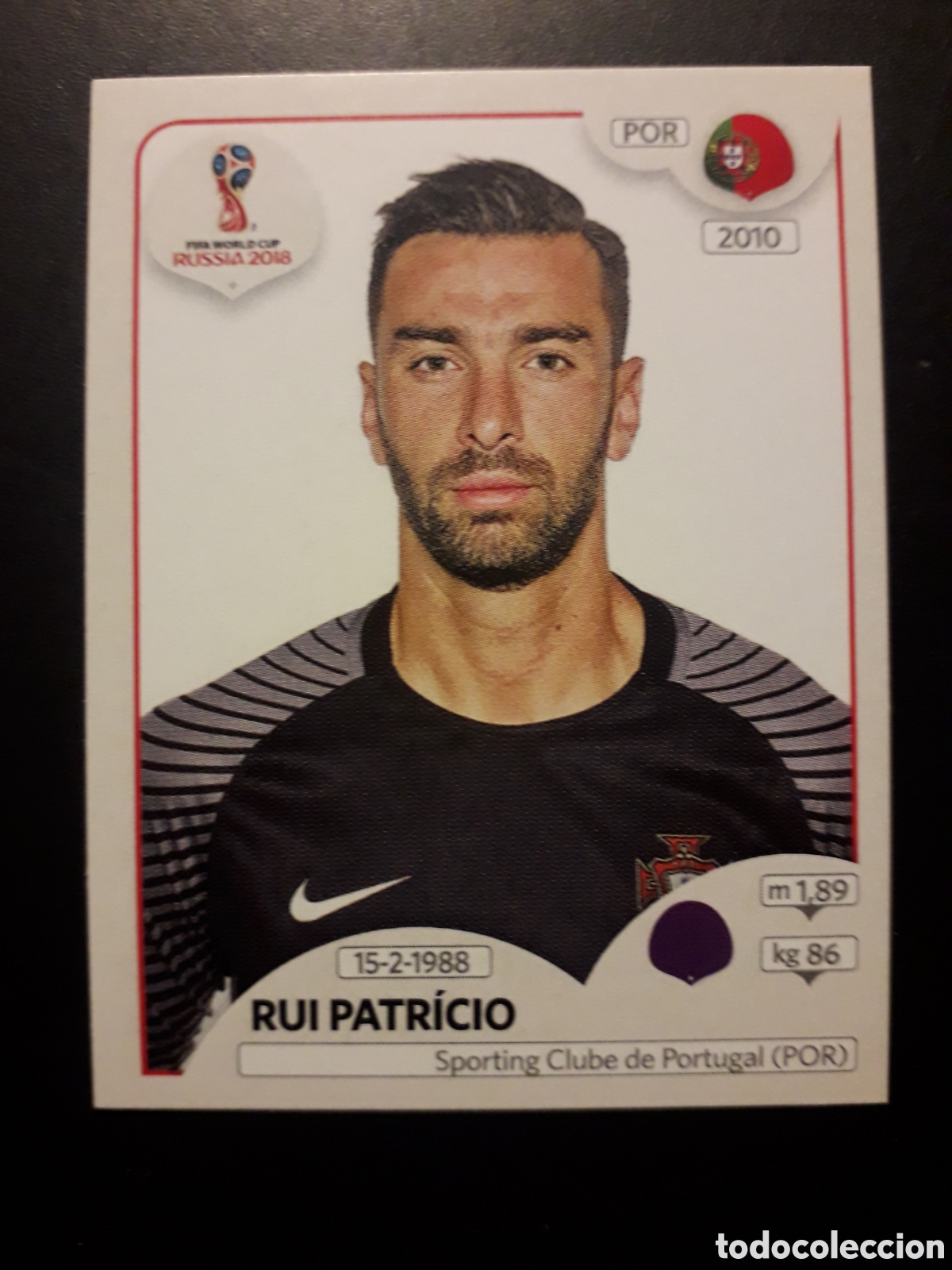 Cromos de f&uacute;tbol: RUI PATR&Iacute;CIO PORTUGAL MUNDIAL F&Uacute;TBOL RUSIA RUSSIA 2018 N&deg; 114 PANINI SIN PEGAR PEDIDO M&Iacute;NIMO 3&euro;