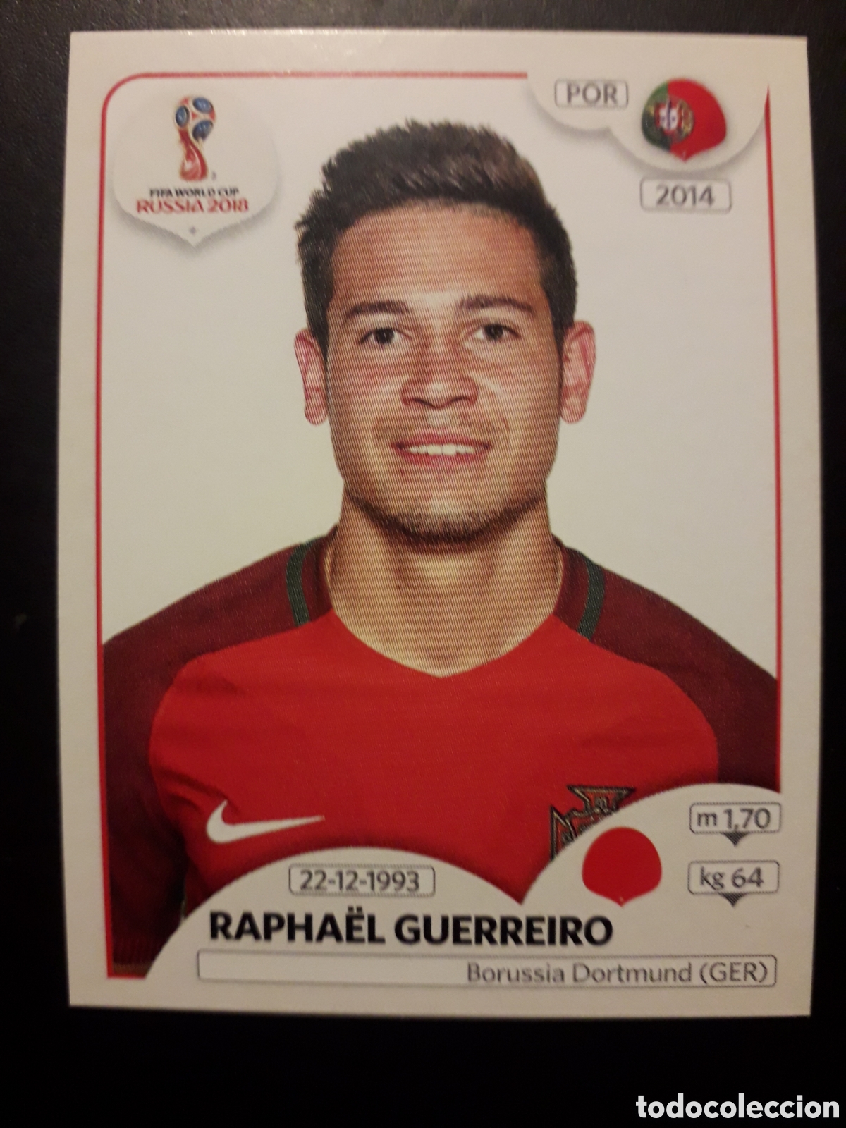 Cromos de f&uacute;tbol: GUERREIRO PORTUGAL MUNDIAL F&Uacute;TBOL RUSIA RUSSIA 2018 N&deg; 120 PANINI SIN PEGAR PEDIDO M&Iacute;NIMO 3&euro;