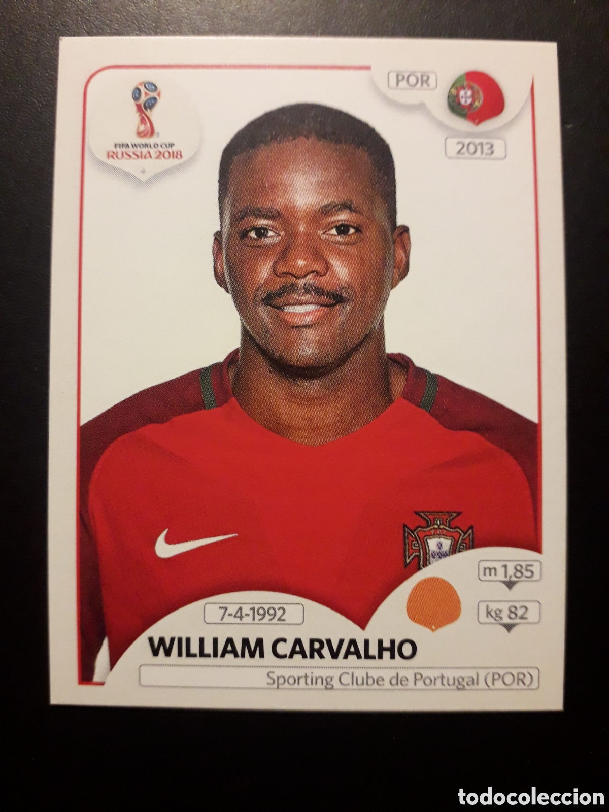 Cromos de f&uacute;tbol: WILLIAM CARVALHO PORTUGAL MUNDIAL F&Uacute;TBOL RUSIA RUSSIA 2018 N&deg; 124 PANINI SIN PEGAR PEDIDO M&Iacute;NIMO 3&euro;.