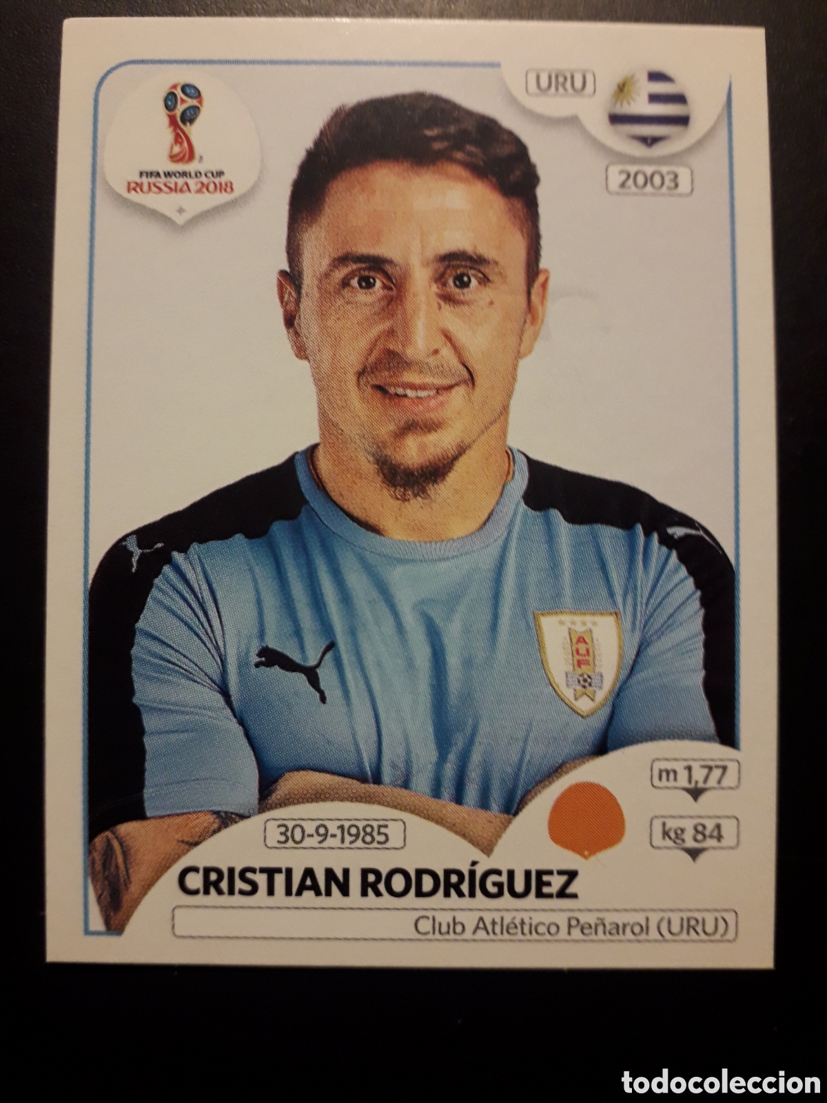 Cromos de f&uacute;tbol: CRISTIAN RODR&Iacute;GUEZ URUGUAY MUNDIAL F&Uacute;TBOL RUSIA RUSSIA 2018 N&deg; 106 PANINI SIN PEGAR PEDIDO M&Iacute;NIMO 3&euro;