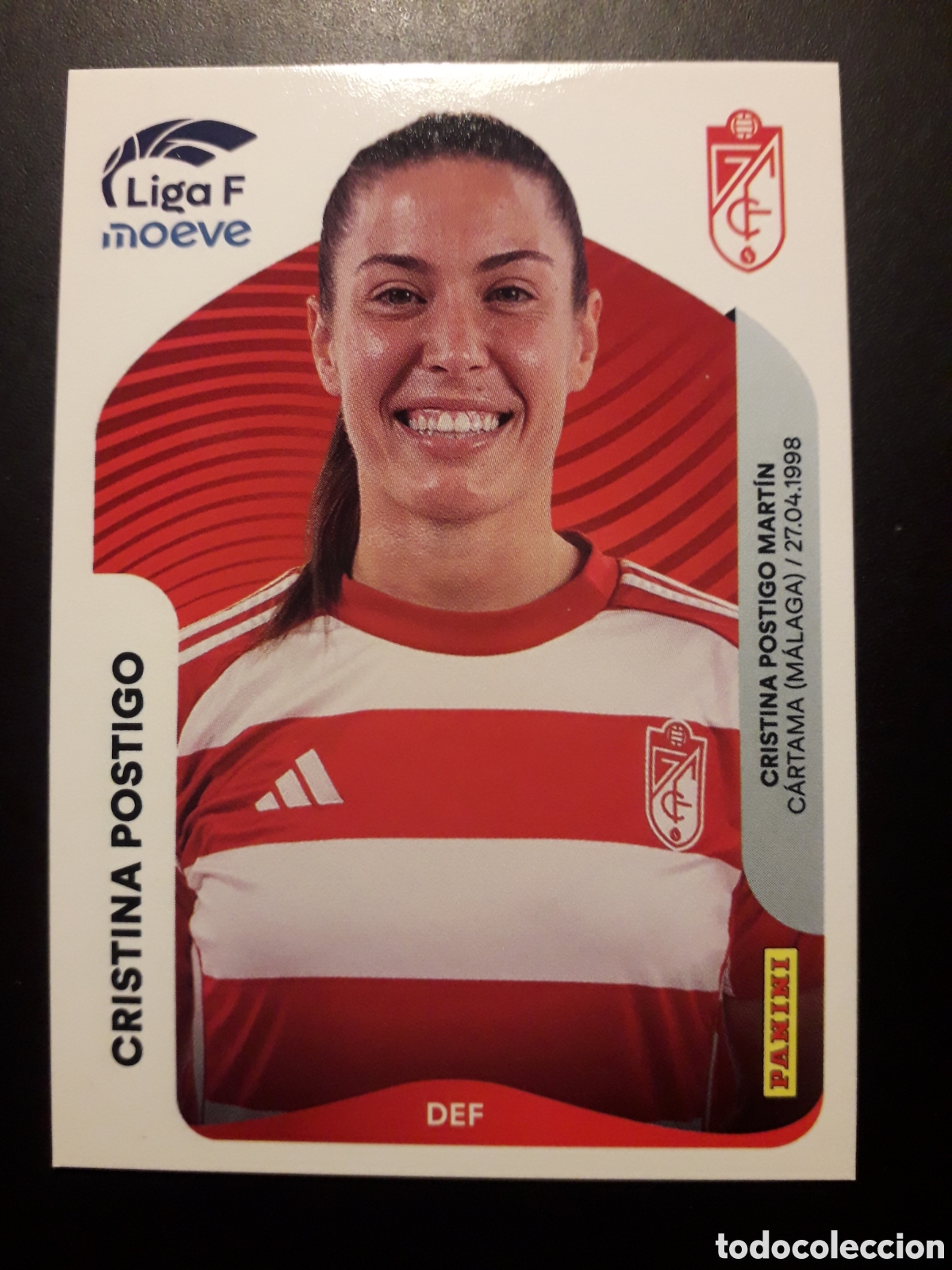 Cromos de f&uacute;tbol: CRISTINA POSTIGO GRANADA N&deg; 207 LIGA F FEMENINA 2025 2026 25 26 PANINI SIN PEGAR PEDIDO M&Iacute;NIMO 3&euro;
