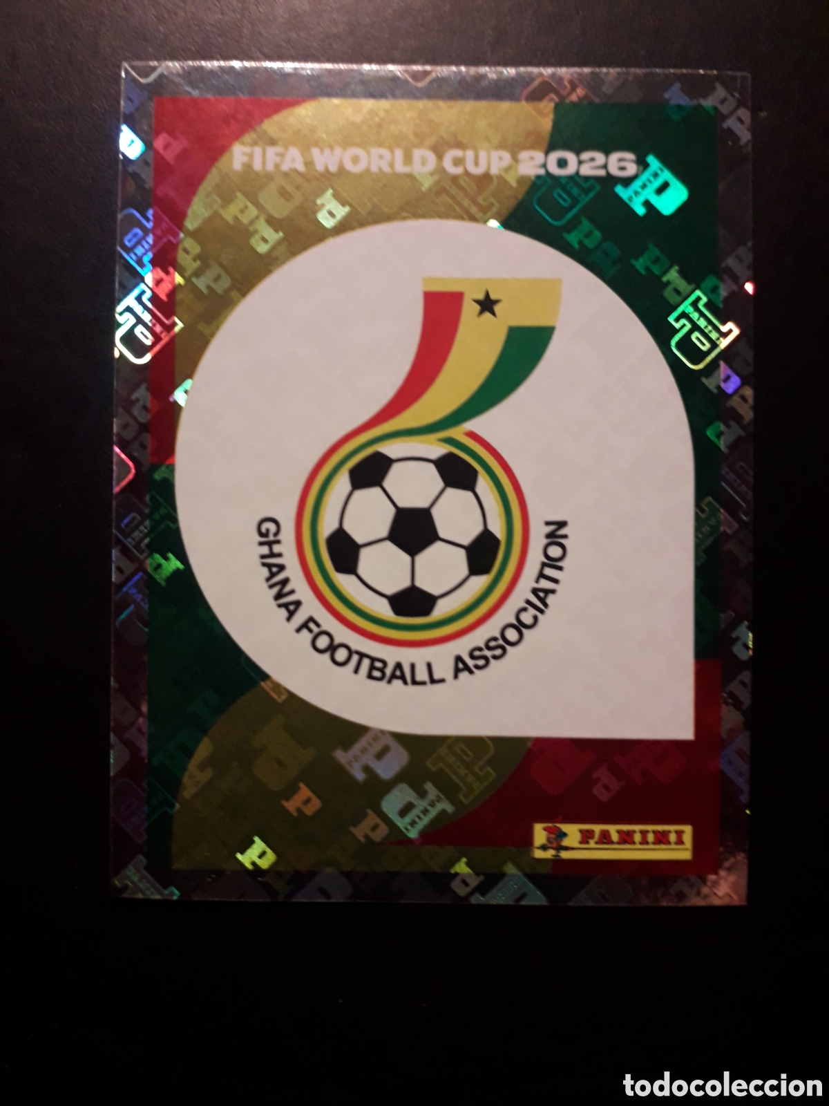 Cromos de f&uacute;tbol: ESCUDO GHANA GHA 1 MUNDIAL F&Uacute;TBOL 2026 FIFA WORLD CUP PANINI SIN PEGAR PEDIDO M&Iacute;NIMO 3&euro;