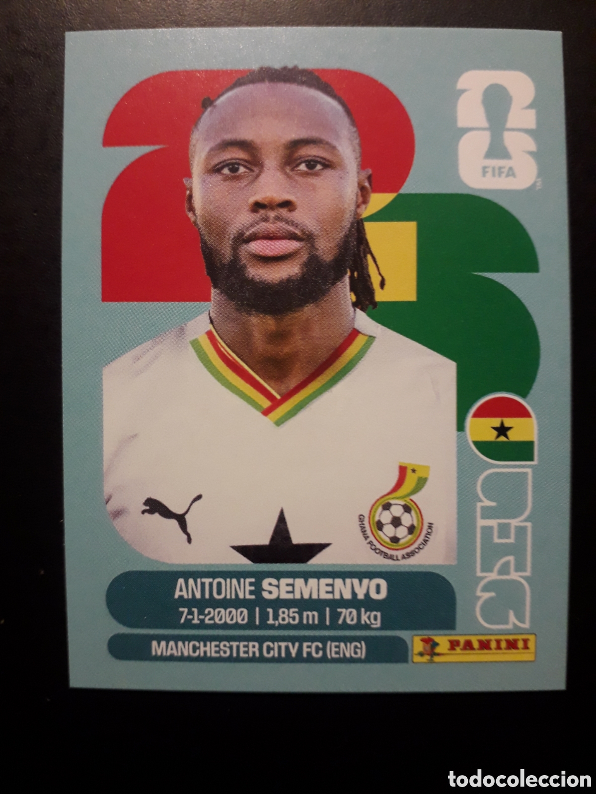 Cromos de f&uacute;tbol: SEMENYO GHANA GHA 20 MUNDIAL F&Uacute;TBOL 2026 FIFA WORLD CUP PANINI SIN PEGAR PEDIDO M&Iacute;NIMO 3&euro;