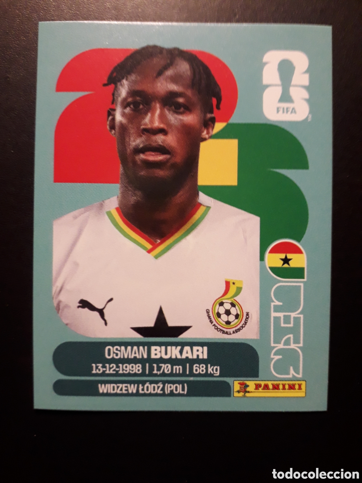 Cromos de f&uacute;tbol: BUKARI GHANA GHA 19 MUNDIAL F&Uacute;TBOL 2026 FIFA WORLD CUP PANINI SIN PEGAR PEDIDO M&Iacute;NIMO 3&euro;