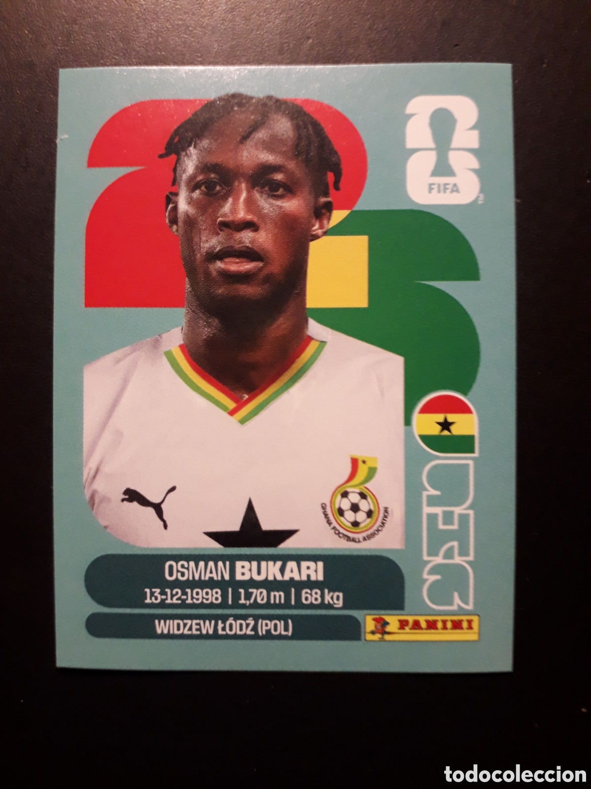 Cromos de f&uacute;tbol: BUKARI GHANA GHA 19 MUNDIAL F&Uacute;TBOL 2026 FIFA WORLD CUP PANINI SIN PEGAR PEDIDO M&Iacute;NIMO 3&euro;