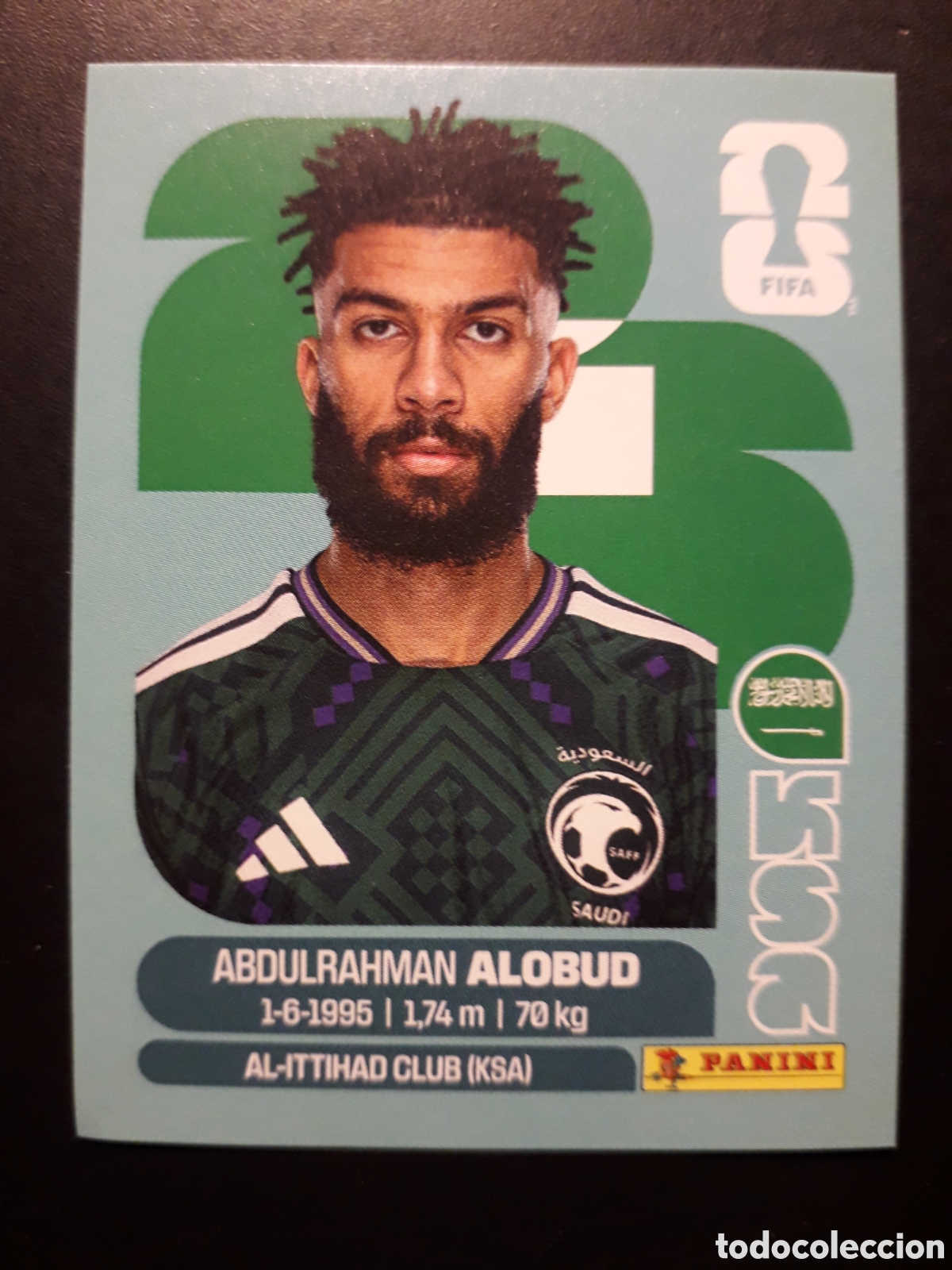 Cromos de f&uacute;tbol: ALOBUD ARABIA SAUD&Iacute; KSA 17 MUNDIAL F&Uacute;TBOL 2026 FIFA WORLD CUP PANINI SIN PEGAR PEDIDO M&Iacute;NIMO 3&euro;