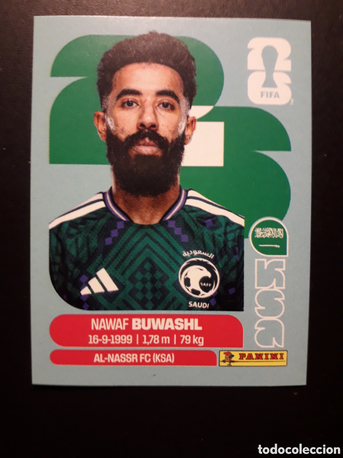 Cromos de f&uacute;tbol: BUWASHL ARABIA SAUD&Iacute; KSA 5 MUNDIAL F&Uacute;TBOL 2026 FIFA WORLD CUP PANINI SIN PEGAR PEDIDO M&Iacute;NIMO 3&euro;