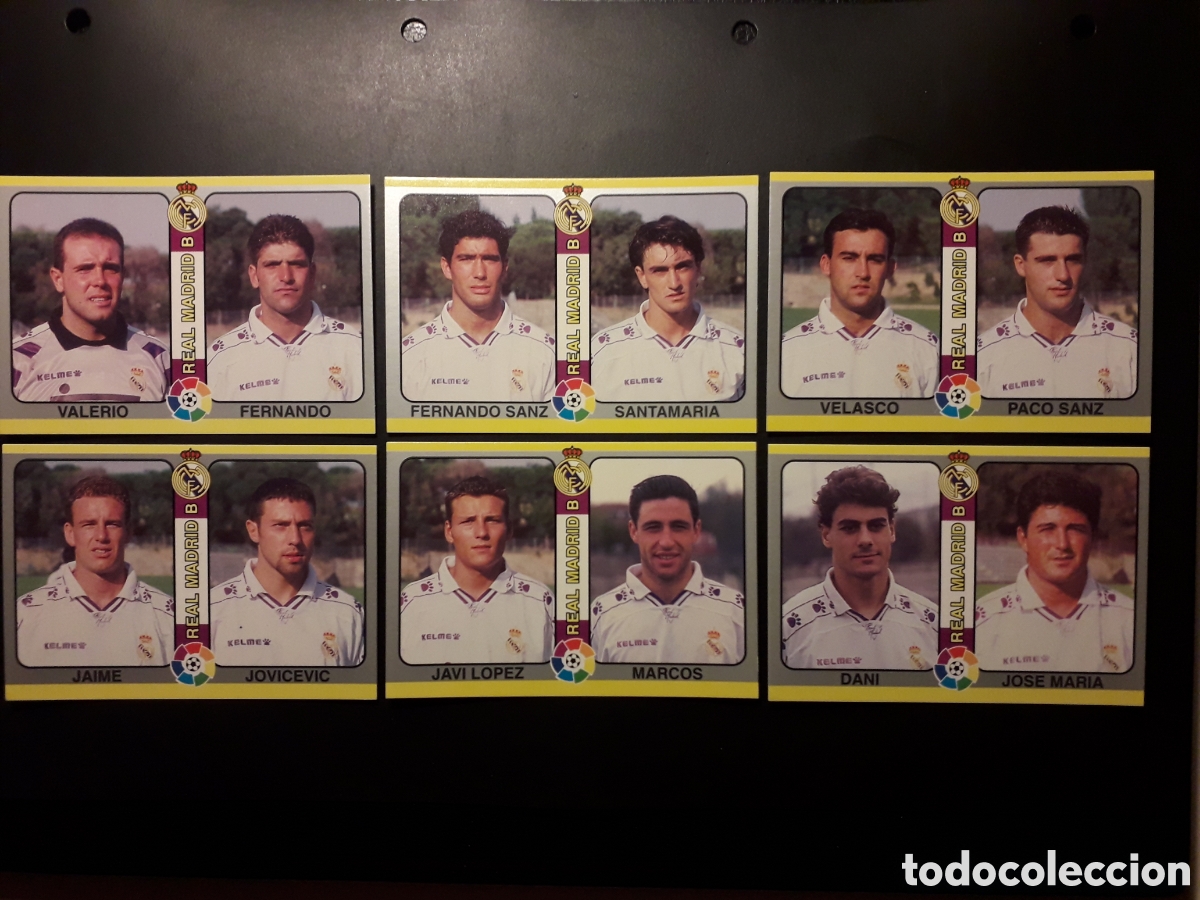 Cromos de f&uacute;tbol: 6 CROMOS REAL MADRID B F&Uacute;TBOL TOTAL MUNDICROMO MC 94 95 1995 EQUIPO COMPLETO PEDIDO M&Iacute;NIMO 3&euro;