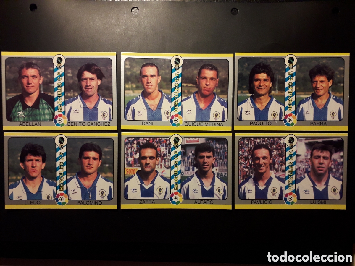 Cromos de f&uacute;tbol: 6 CROMOS H&Eacute;RCULES F&Uacute;TBOL TOTAL MUNDICROMO MC 94 95 1995 EQUIPO COMPLETO PEDIDO M&Iacute;NIMO 3&euro;