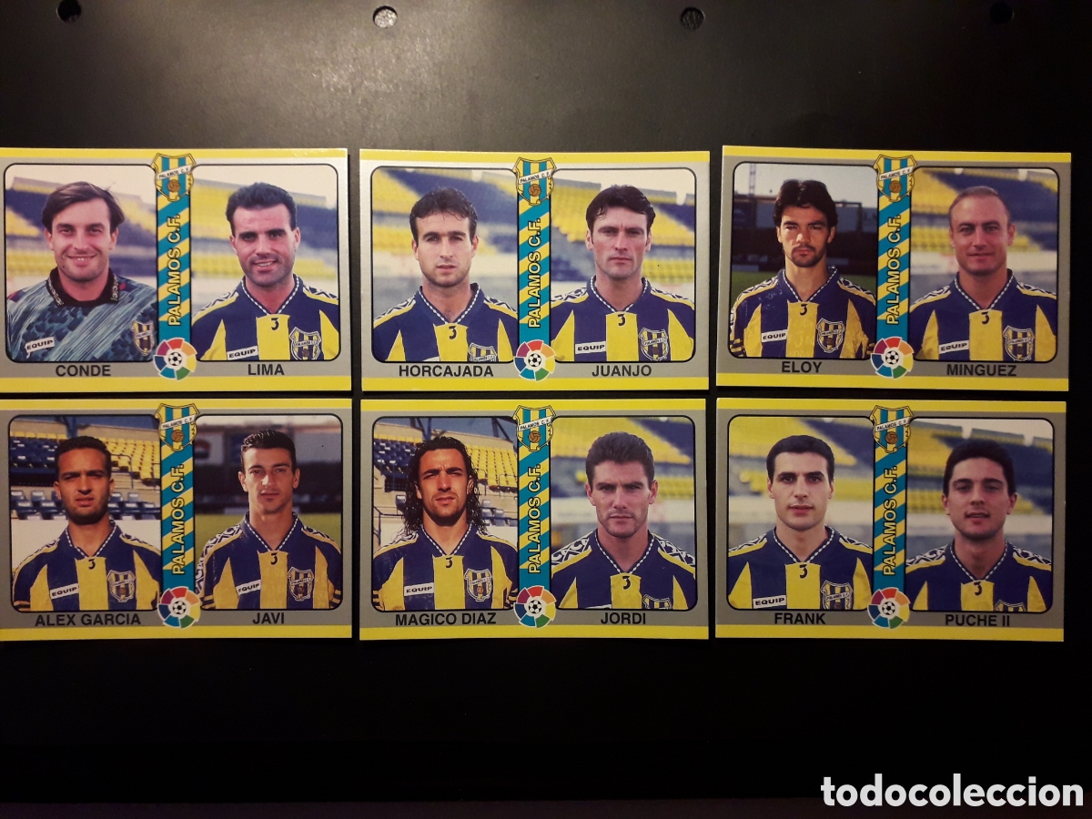 Cromos de f&uacute;tbol: 6 CROMOS PALAM&Oacute;S CF F&Uacute;TBOL TOTAL MUNDICROMO MC 94 95 1995 EQUIPO COMPLETO PEDIDO M&Iacute;NIMO 3&euro;