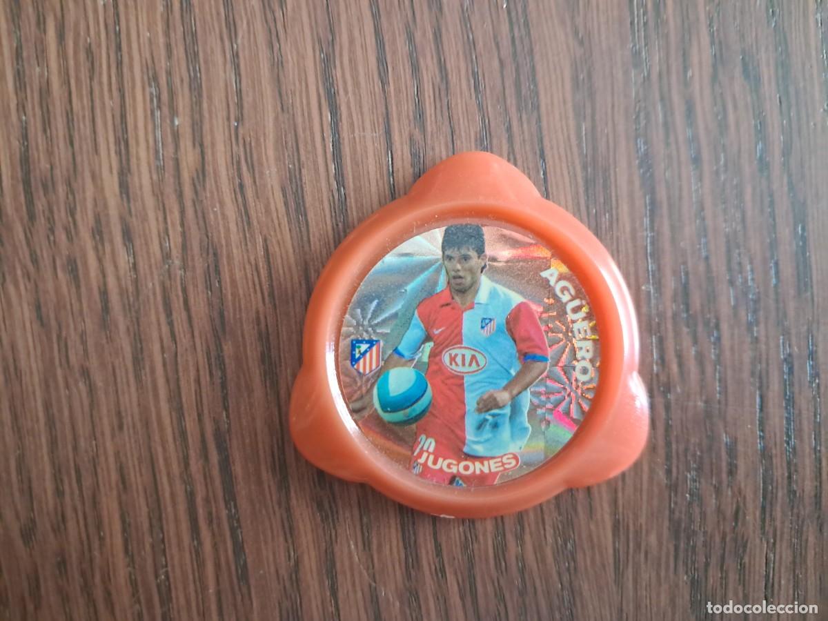 Cromos de f&uacute;tbol: COLECCI&Oacute;N TAZOS PANINI LIGA 06/07 2006 2007 KRAKS TAZO JUGONES AGUERO ATLETICO MADRID