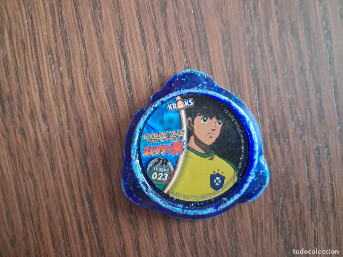 Cromos de f&uacute;tbol: COLECCI&Oacute;N TAZOS PANINI CAMPEONES OLIVER Y BENJI KRAKS TAZO CAPS POGS JR LEAGUE 023 23 SERIE ANIME