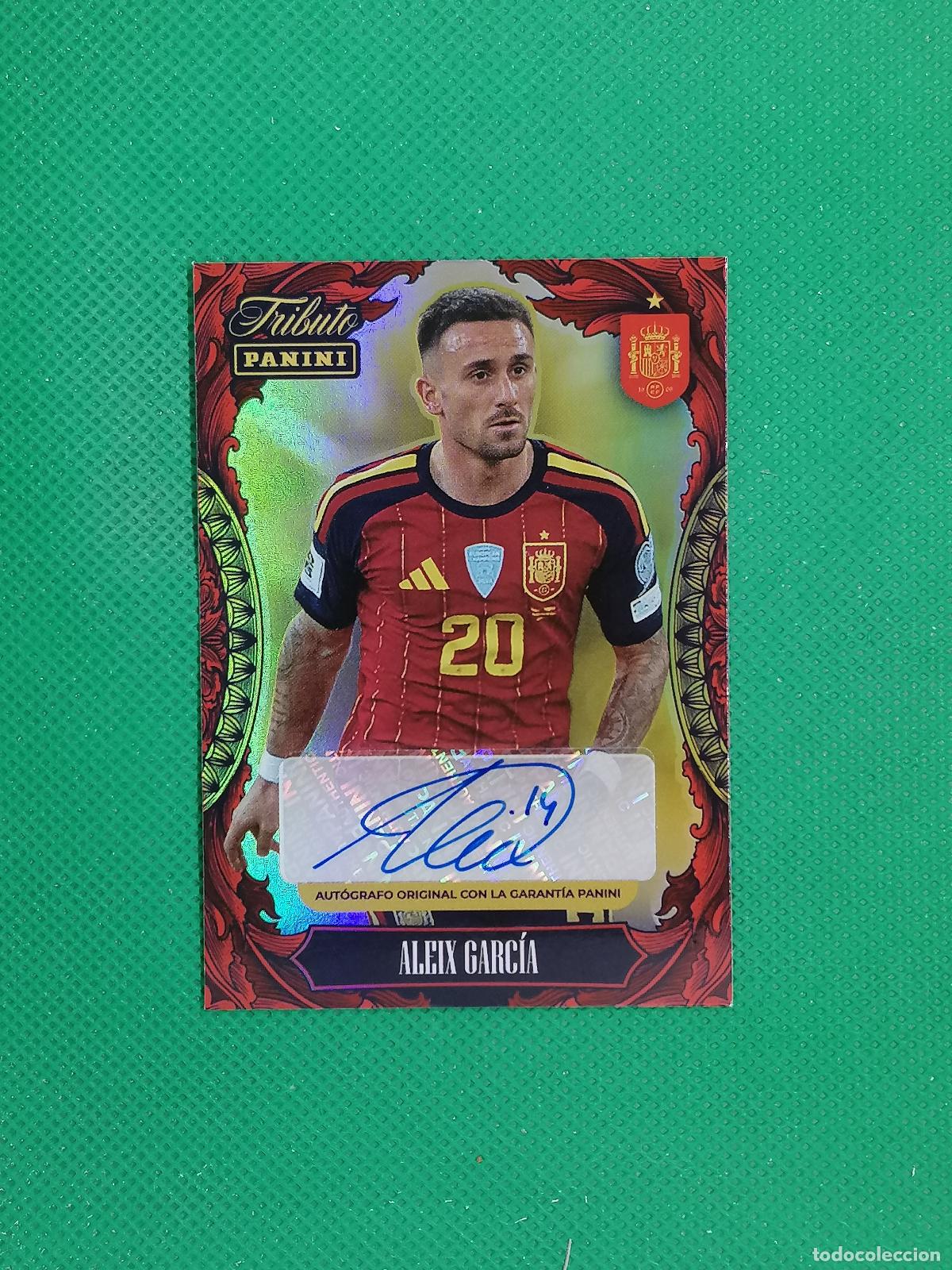 Cromos de f&uacute;tbol: ALEIX GARCIA AUTO AUTOGRAFO ORIGINAL FIRMA ⚽PANINI TRIBUTO SELECCION ESPA&Ntilde;OLA ESPA&Ntilde;A CARD 26 2026⚽