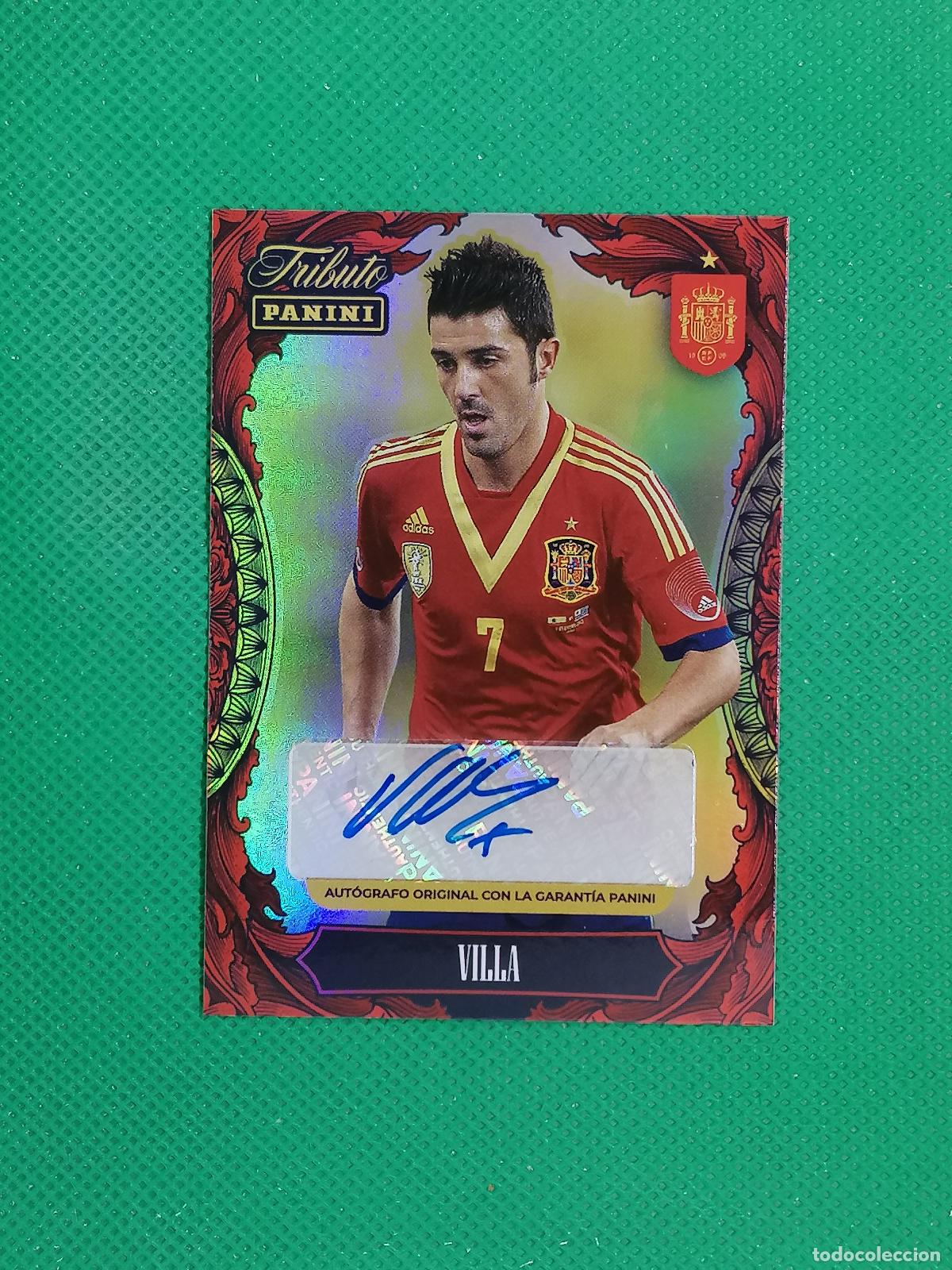 Cromos de f&uacute;tbol: DAVID VILLA AUTO AUTOGRAFO ORIGINAL FIRMA ⚽PANINI TRIBUTO SELECCION ESPA&Ntilde;OLA ESPA&Ntilde;A CARD 26 2026⚽