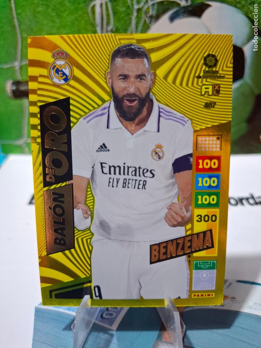 Cromos de f&uacute;tbol: BENZEMA REAL MADRID BALON DE ORO 467 ADRENALYN XL LIGA 2022 2023 22 23 PANINI