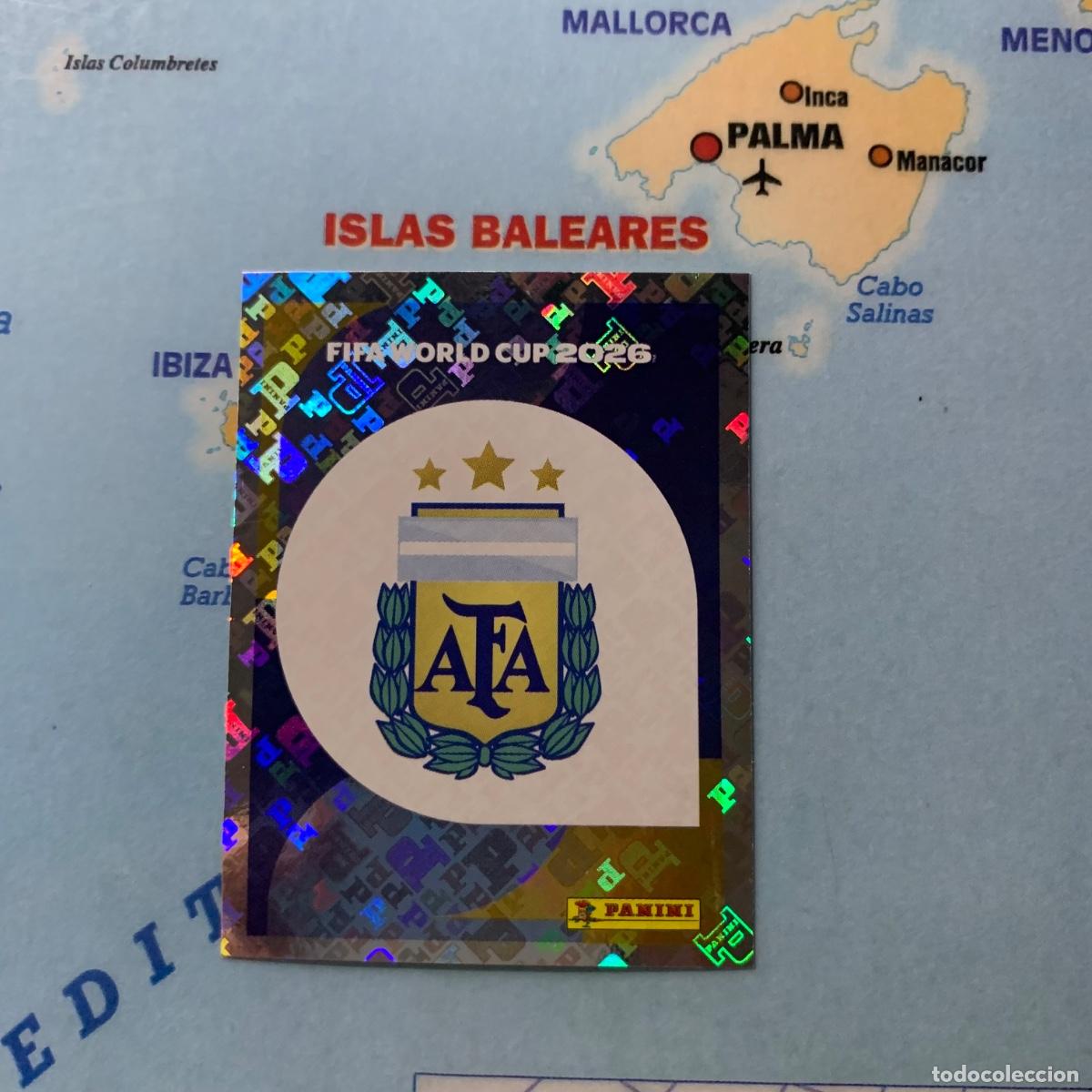 Cromos de f&uacute;tbol: Escudo de Argentina n&uacute;mero 1 cromo panini Mundial Fifa World Cup 2026