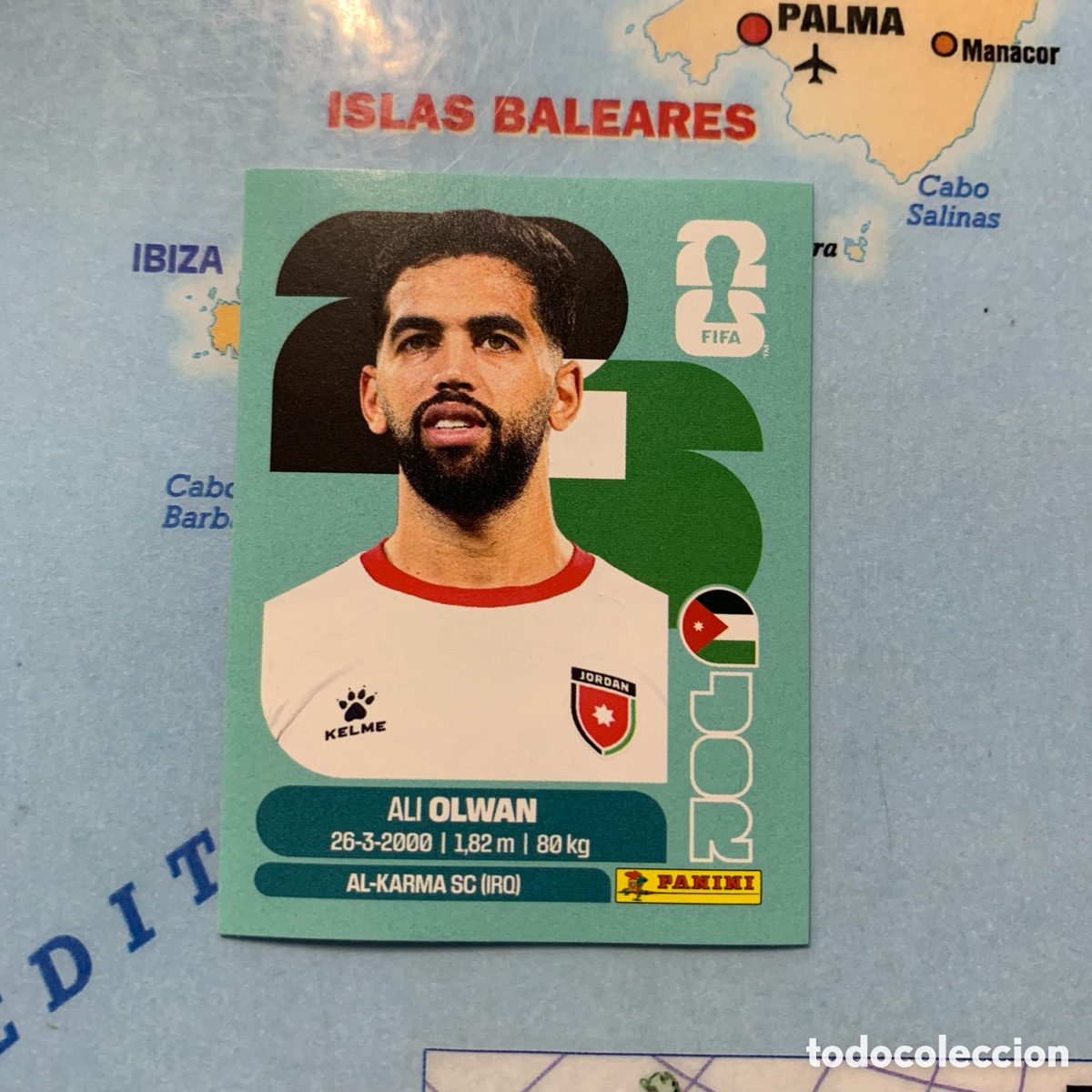 Cartes &agrave; collectionner de Football: Jordania n&uacute;mero 18 cromo panini Mundial Fifa World Cup 2026