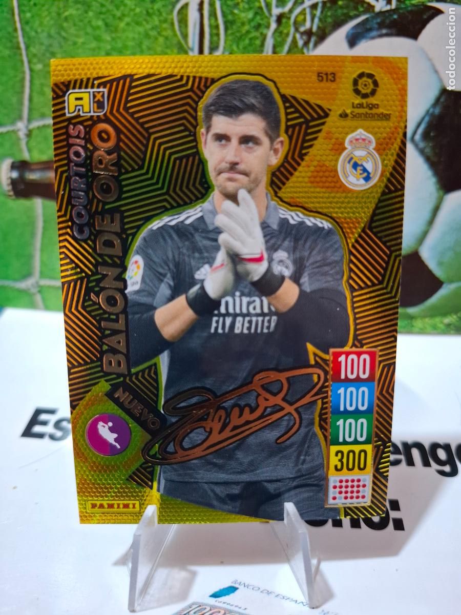 Football Stickers: COURTOIS REAL MADRID BALON DE ORO FIRMADO ADRENALYN XL LIGA 2021 2022 21 22 PANINI