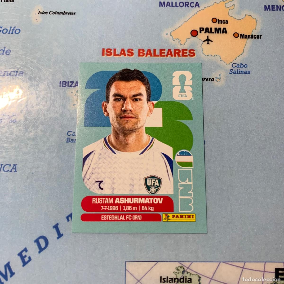 Cromos de f&uacute;tbol: Uzbekist&aacute;n n&uacute;mero 7 cromo panini Mundial Fifa World Cup 2026