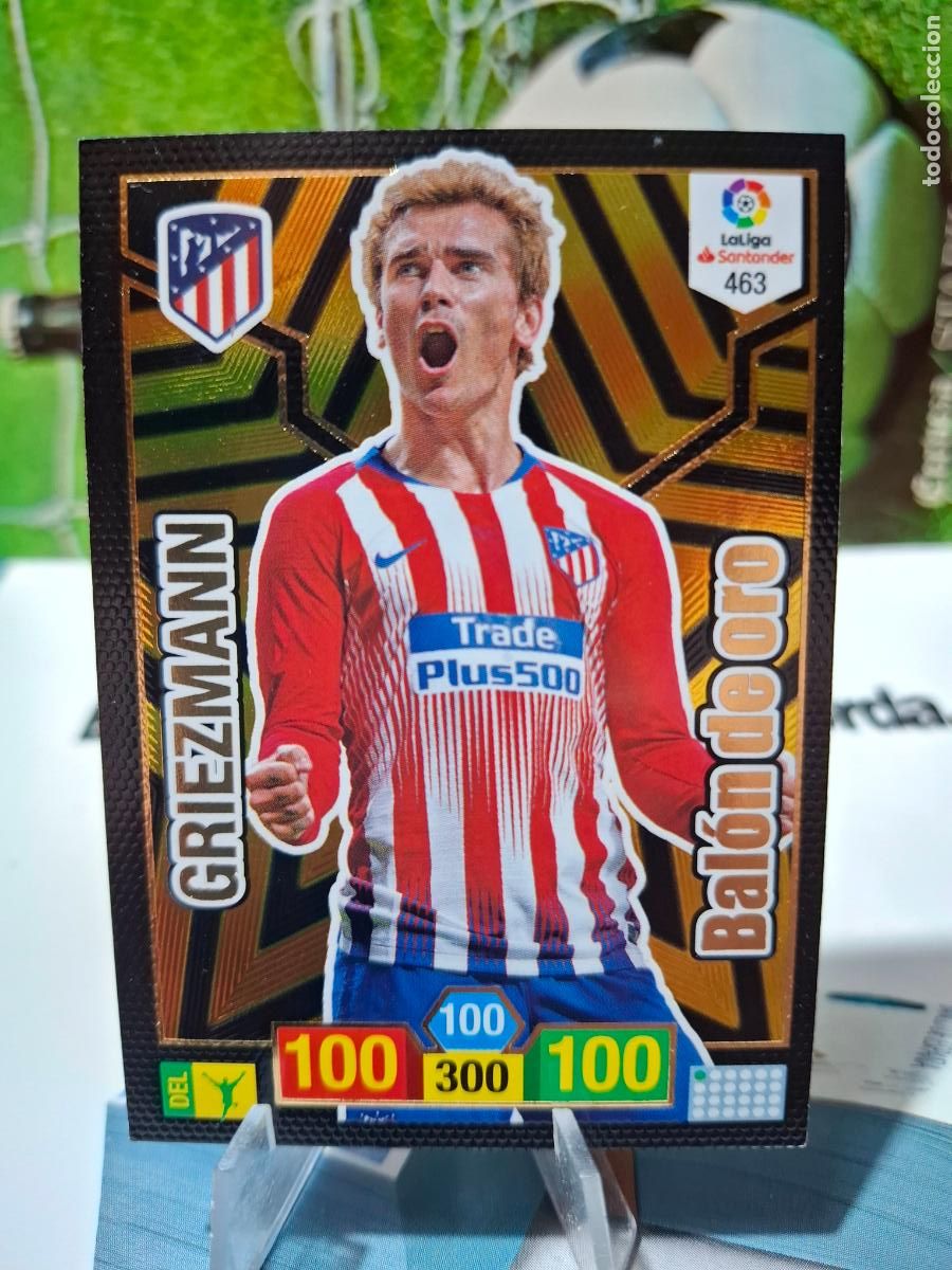 Cromos de f&uacute;tbol: GRIEZMANN ATLETICO MADRID BALON DE ORO FIRMADO ADRENALYN XL LIGA 2018 2019 18 19 PANINI