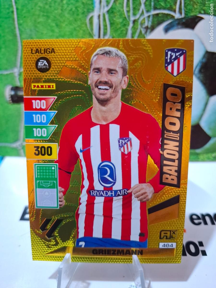 Cromos de f&uacute;tbol: GRIEZMANN ATLETICO MADRID BALON DE ORO FIRMADO ADRENALYN XL LIGA 2023 2024 23 24 PANINI