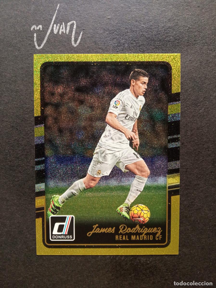 Cromos de f&uacute;tbol: N&ordm; 141 PARALELA GOLD DORADA JAMES RODRIGUEZ REAL MADRID ⚽ PANINI &reg; DONRUSS FIFA 2016 2017 LIGA 16 17