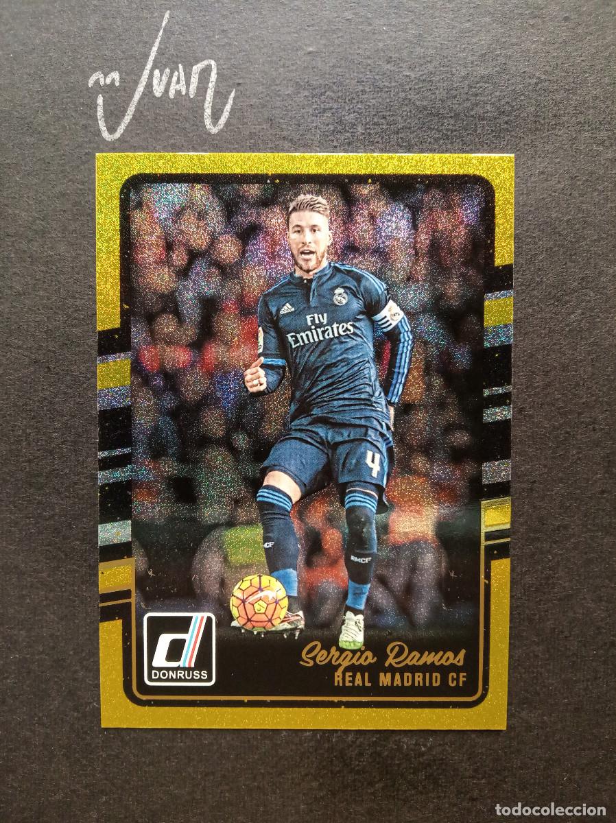 Cromos de f&uacute;tbol: N&ordm; 146 PARALELA GOLD DORADA SERGIO RAMOS REAL MADRID ⚽ PANINI &reg; DONRUSS FIFA 2016 2017 LIGA 16 17