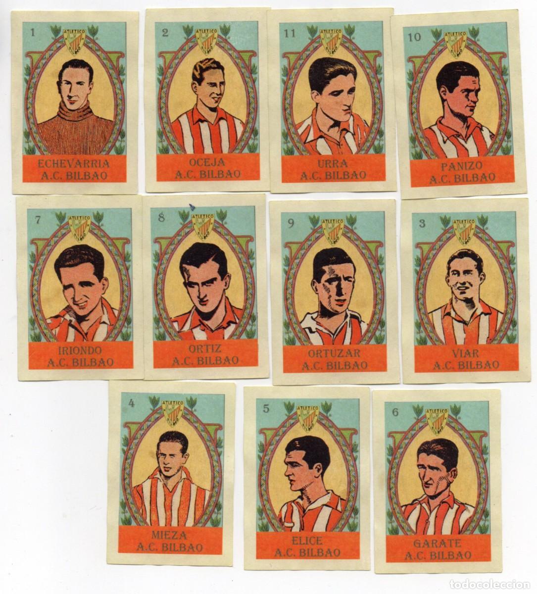 Cromos de f&uacute;tbol: AT,BILBAO 1939, DE CHOCOLATES LA PAJARITA,