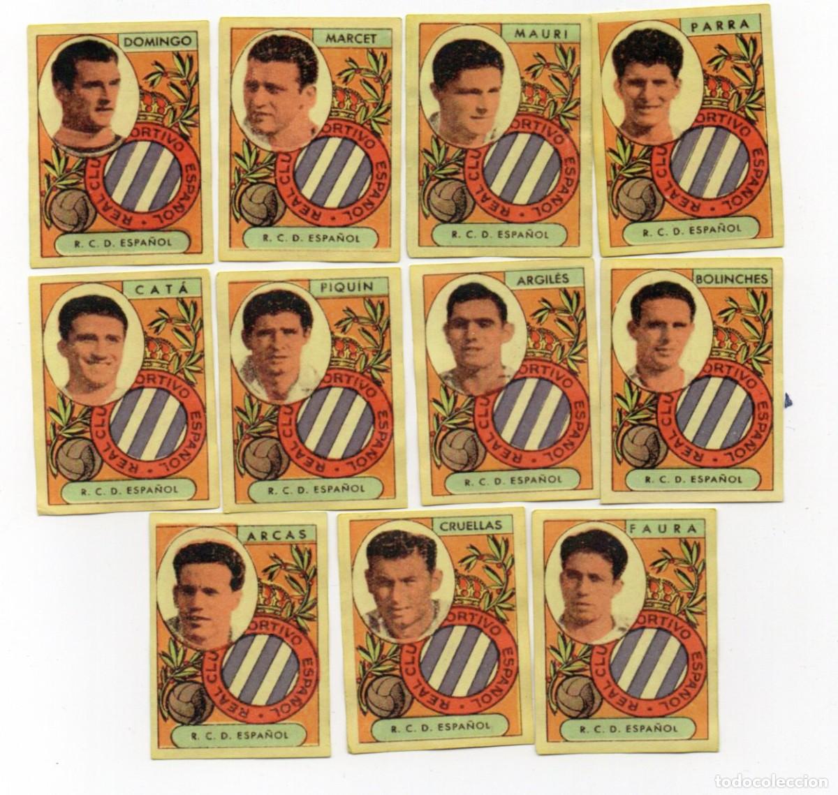 Cromos de f&uacute;tbol: ESPA&Ntilde;OL,1955, DE FARMACIA SERRA,