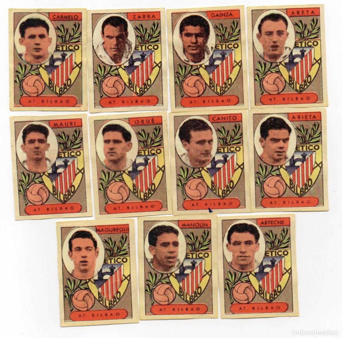 Cromos de f&uacute;tbol: AT BILBAO 1955, DE FARMACIA SERRA,