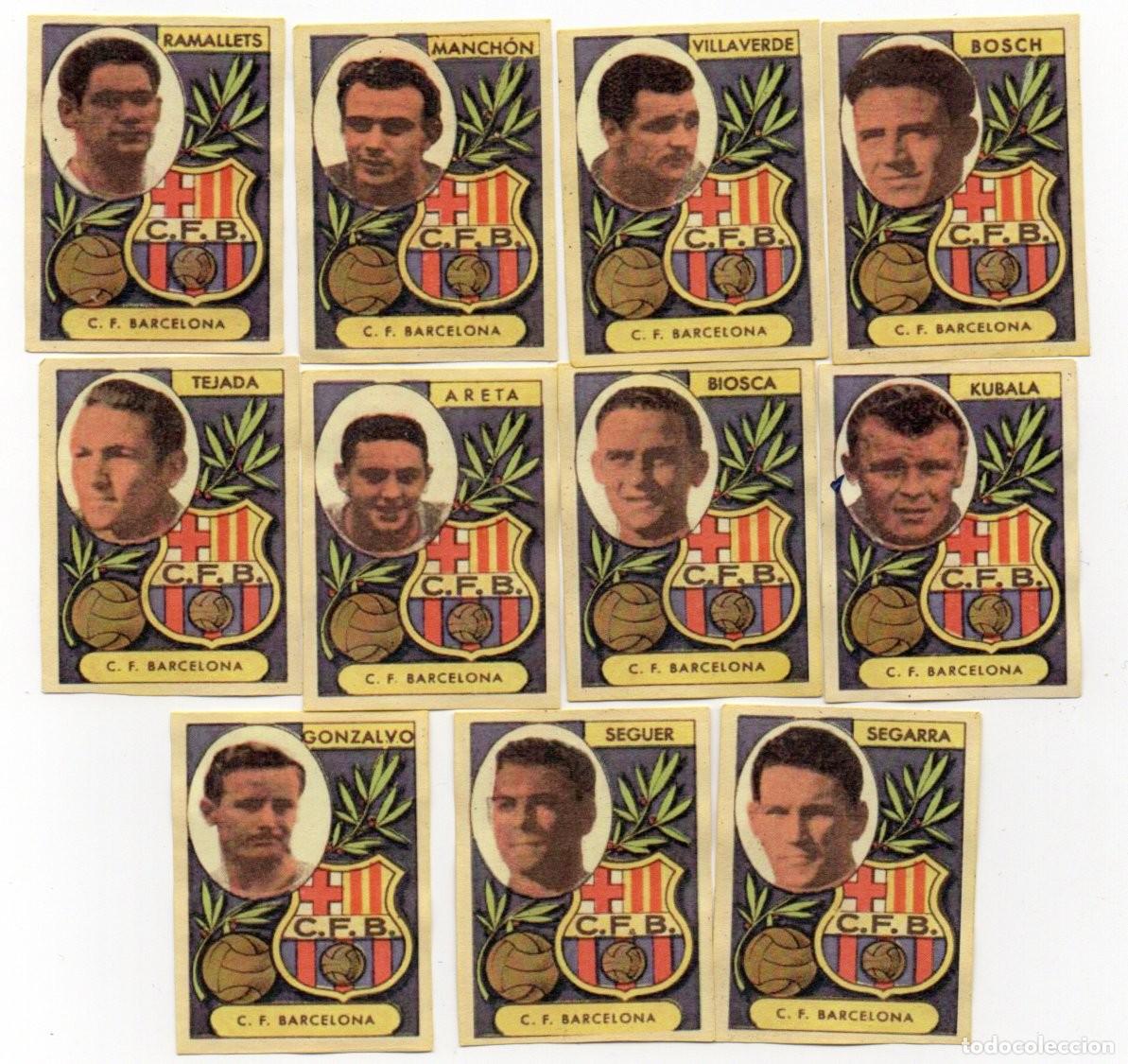 Cromos de f&uacute;tbol: BARCELONA 1955, DE FARMACIA SERRA