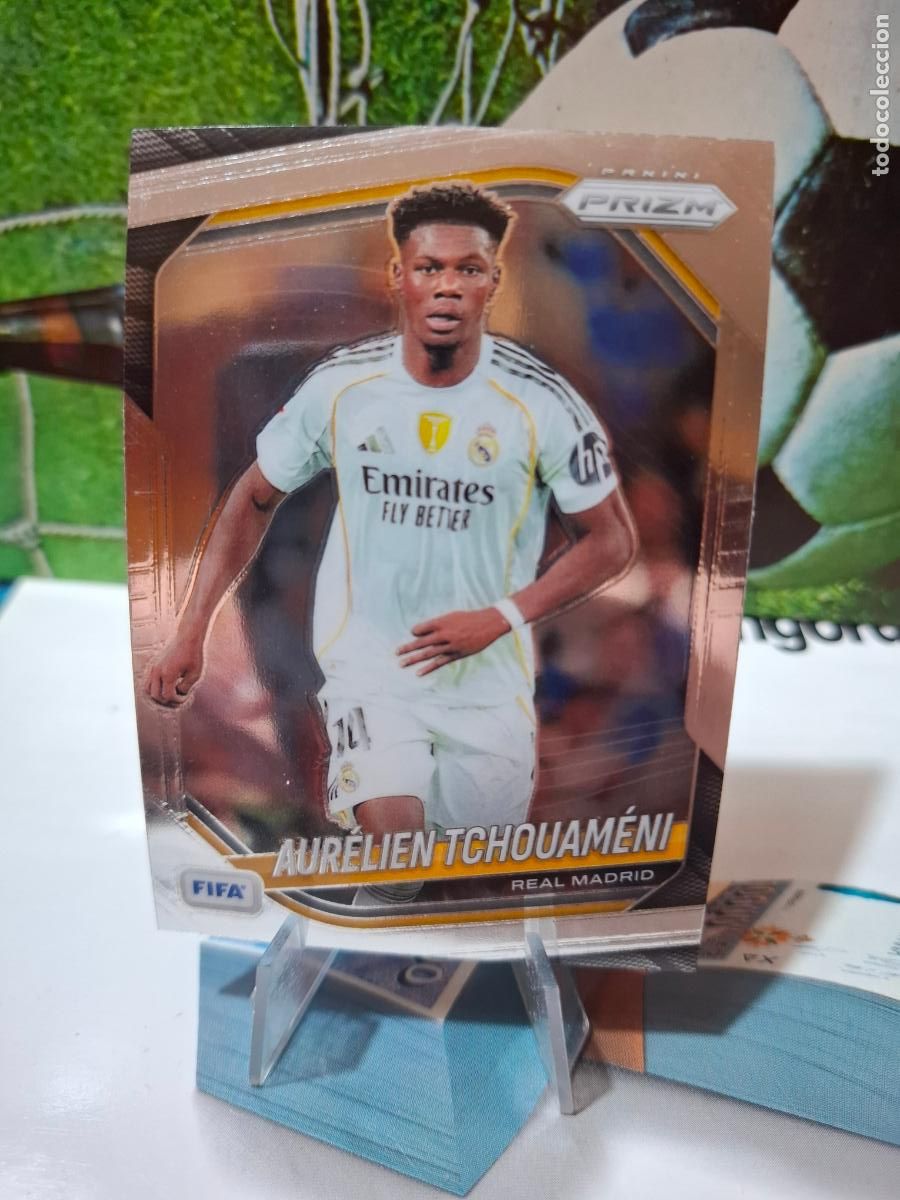Cromos de f&uacute;tbol: 182 Aurelien Tchouameni Real Madrid PANINI PRIZM FIFA Soccer 2025 2026 LIGA CHAMPIONS 25 26