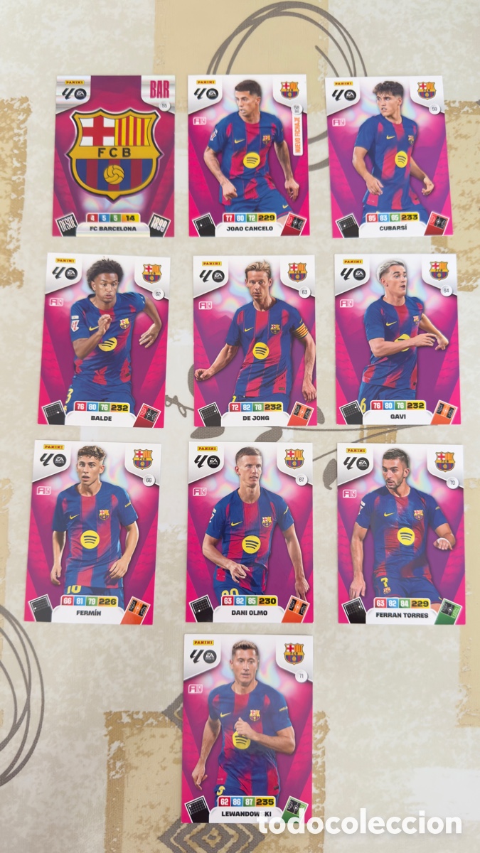 Cromos de f&uacute;tbol: Lote L032: Cromos de futbol Adrenalyn XL 25/26 FC Barcelona