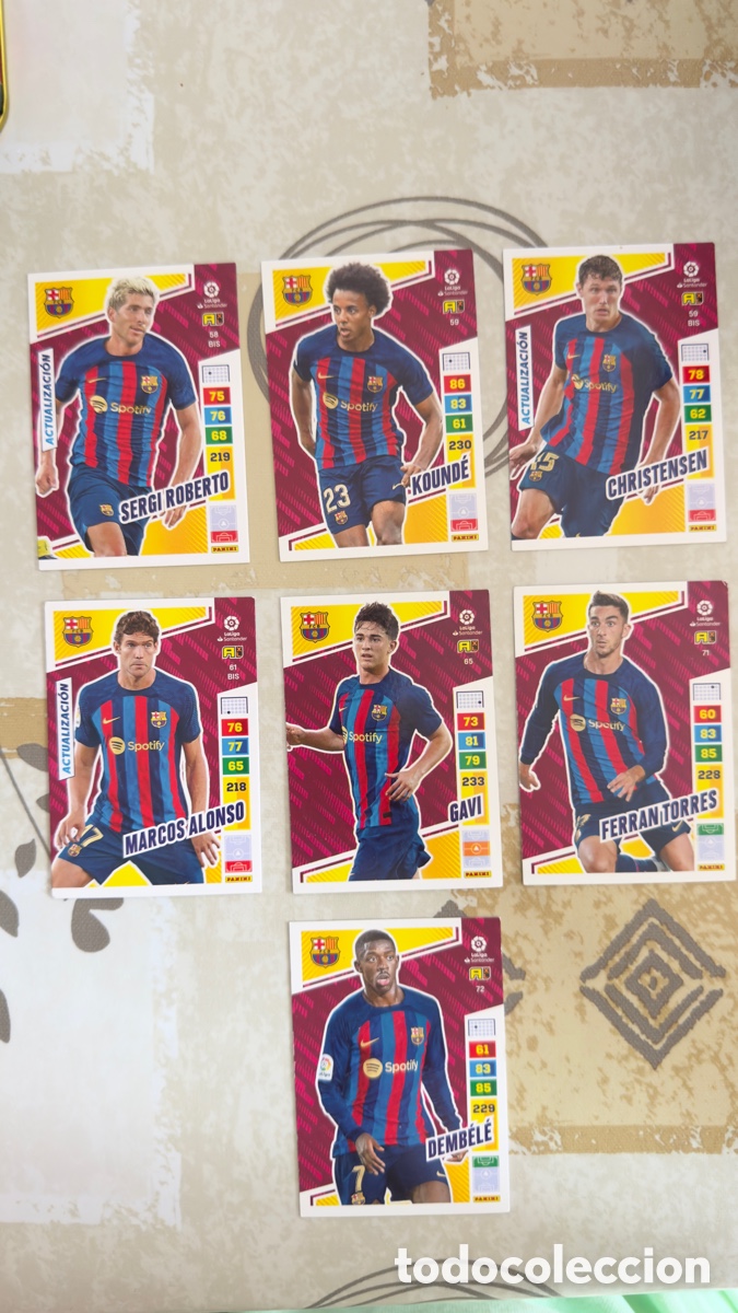 Figurine di Calcio: Lote L034: Cromos de futbol Adrenalyn XL 22/23 FC Barcelona