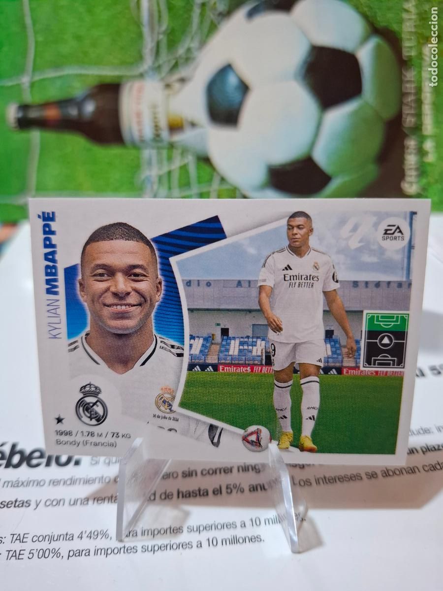 Cromos de f&uacute;tbol: 20 MBAPPE REAL MADRID 1&ordf; VERSION FICHAJES liga 2024 2025 24 25 ediciones este PANINI