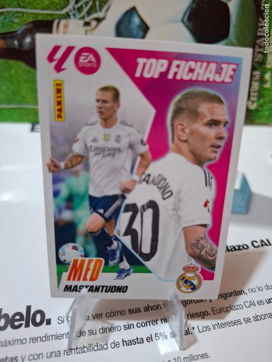 Cromos de f&uacute;tbol: MASTANTUONO 68 TOP FICHAJE 68 REAL MADRID liga 2025 2026 25 26 ediciones este PANINI