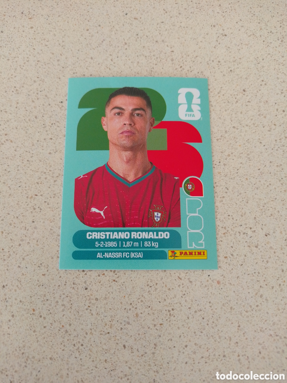 Cromos de f&uacute;tbol: CROMO NUMERO 15 CRISTIANO RONALDO PORTUGAL. MUNDIAL 2026. PANINI