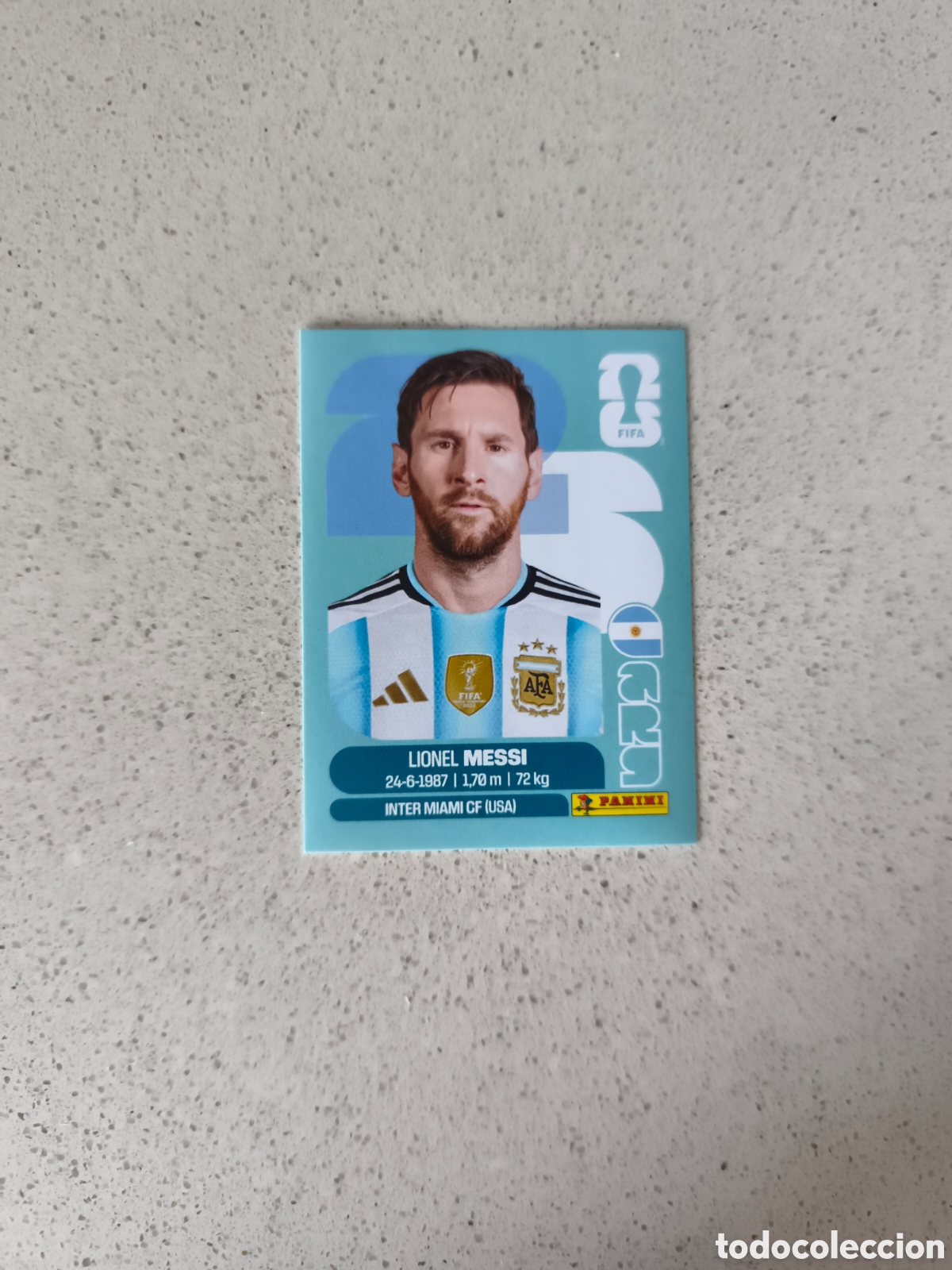 Cromos de Futebol: CROMO N&Uacute;MERO 17 MESSI ARGENTINA. MUNDIAL 2026. PANINI.