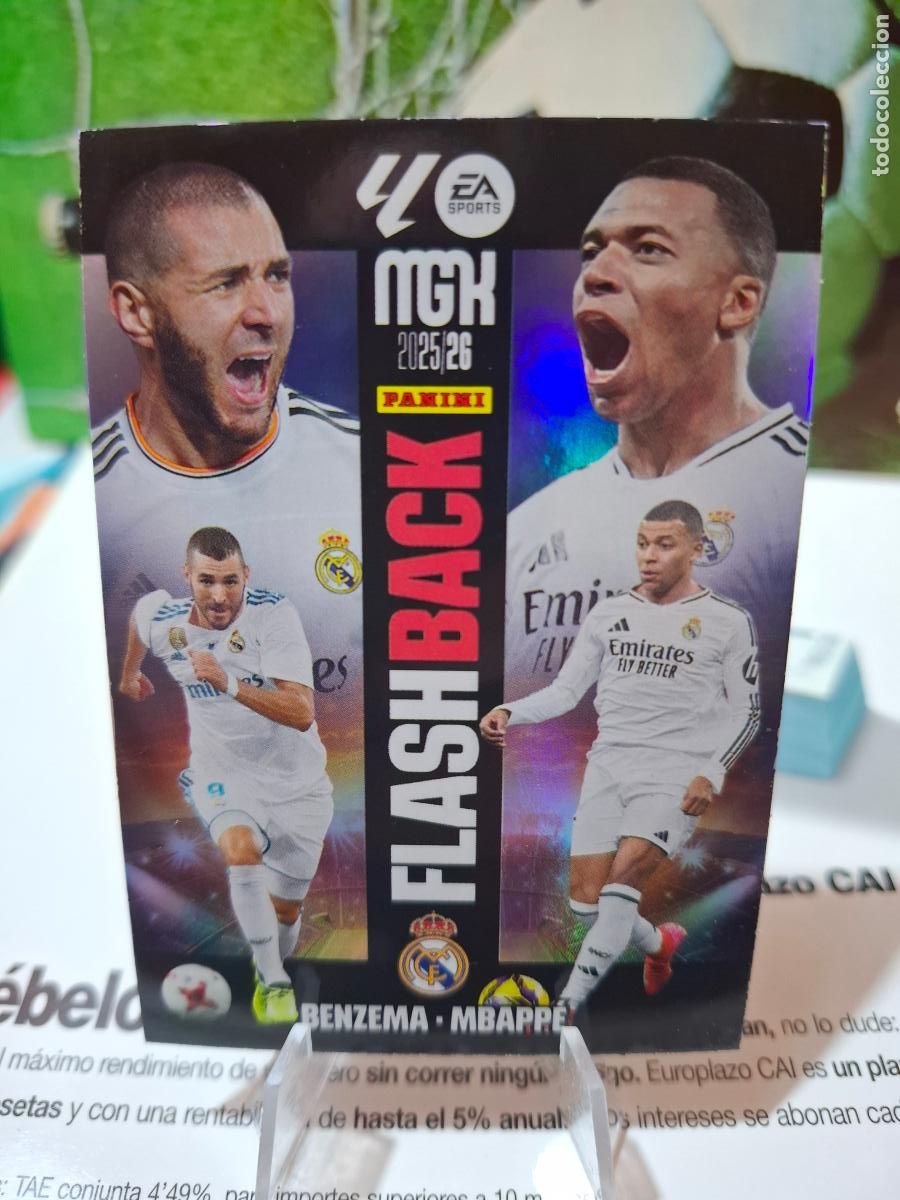 Cromos de f&uacute;tbol: 425 BENZEMA MBAPPE REAL MADRID FLASHBACK FLASH BACK MEGACRACKS MGK