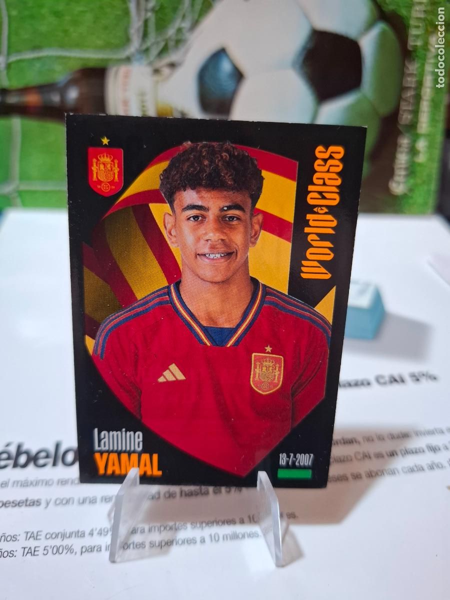 Cromos de f&uacute;tbol: 324 LAMINE YAMAL PANINI WORLD CLASS 2024 ESPA&Ntilde;A SELECCION ROOKIE