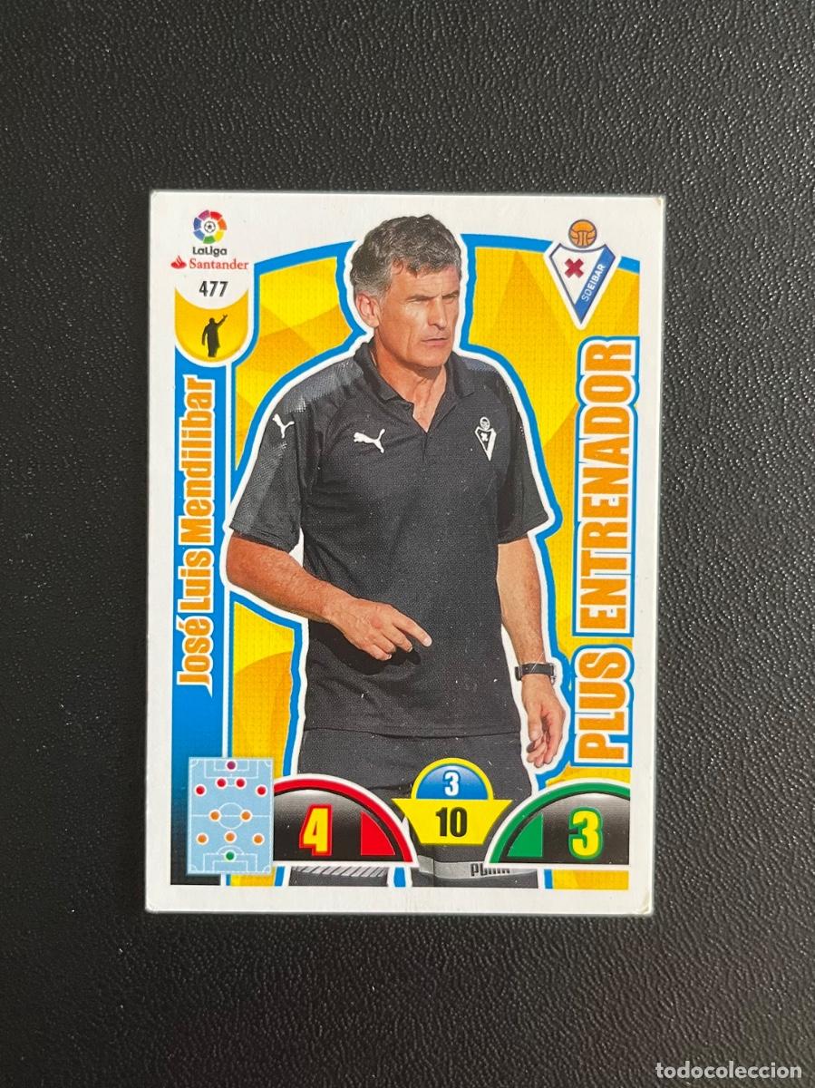 Cromos de f&uacute;tbol: 477 JOS&Eacute; LUIS MENDIL&Iacute;BAR SD EIBAR PLUS ENTRENADOR ADRENALYN 2017 2018 CROMO PANINI LA LIGA 17 18