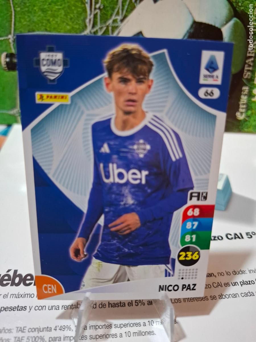 Cromos de f&uacute;tbol: 66 NICO PAZ COMO 1907 SERIE A ADRENALYN CALCIATORI PANINI LIGA 2025 2026 25 26