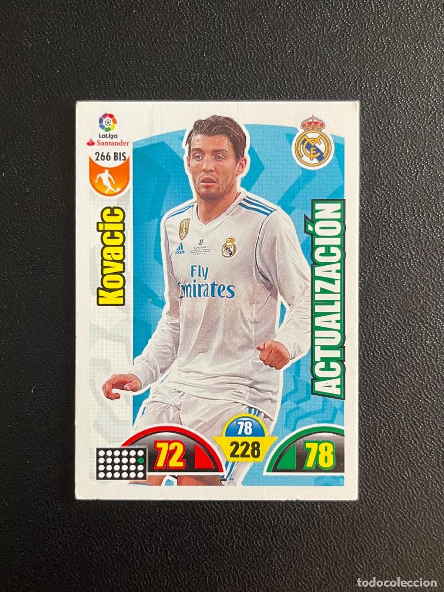 Cromos de f&uacute;tbol: 266 BIS KOVACIC REAL MADRID ACTUALIZACI&Oacute;N ADRENALYN 2017 2018 CROMO PANINI LA LIGA SANTANDER 17 18