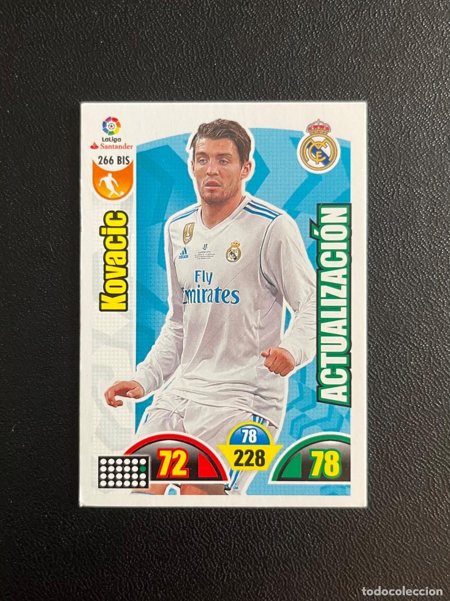 Cromos de f&uacute;tbol: 266 BIS KOVACIC REAL MADRID ACTUALIZACI&Oacute;N ADRENALYN 2017 2018 CROMO PANINI LA LIGA SANTANDER 17 18