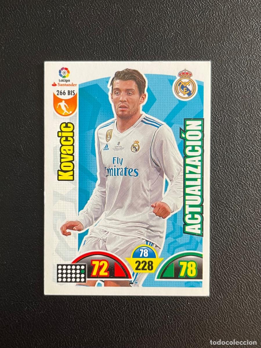 Cromos de f&uacute;tbol: 266 BIS KOVACIC REAL MADRID ACTUALIZACI&Oacute;N ADRENALYN 2017 2018 CROMO PANINI LA LIGA SANTANDER 17 18