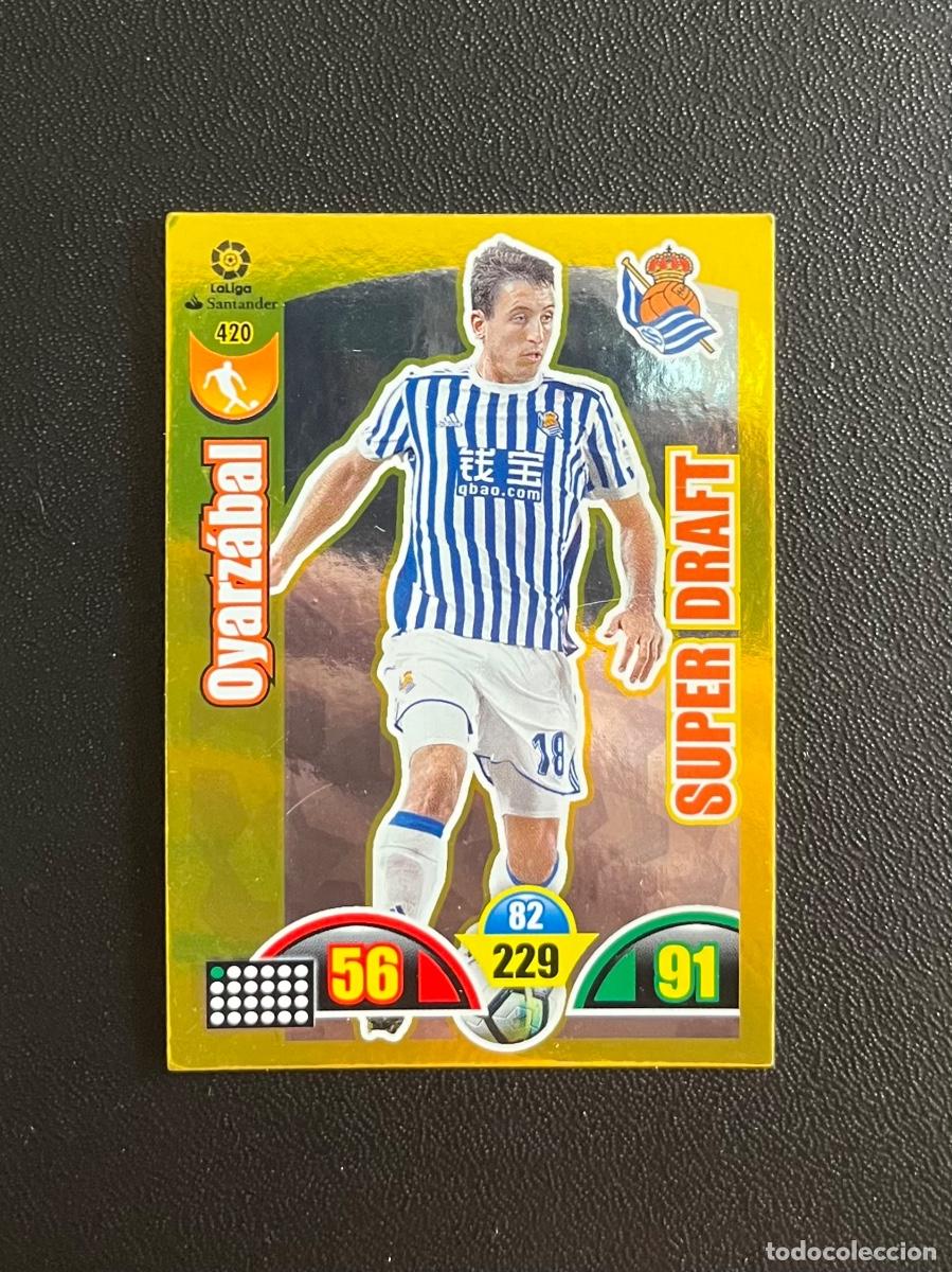 Cromos de f&uacute;tbol: 420 MIKEL OYARZ&Aacute;BAL REAL SOCIEDAD SUPER DRAFT ADRENALYN 2017 2018 CROMO PANINI LA LIGA 17 18