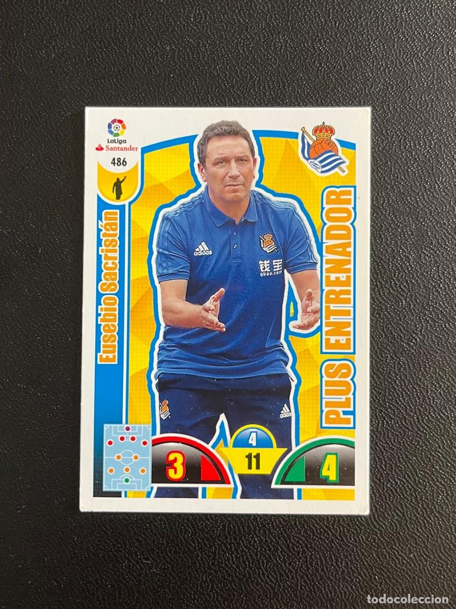 Cromos de f&uacute;tbol: 486 EUSEBIO SACRIST&Aacute;N REAL SOCIEDAD PLUS ENTRENADOR ADRENALYN 2017 2018 CROMO PANINI LA LIGA 17 18