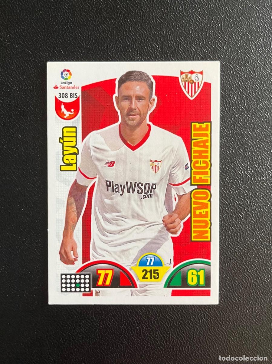 Cromos de f&uacute;tbol: 308 BIS LAY&Uacute;N SEVILLA FC NUEVO FICHAJE ADRENALYN 2017 2018 CROMO PANINI LA LIGA SANTANDER 17 18